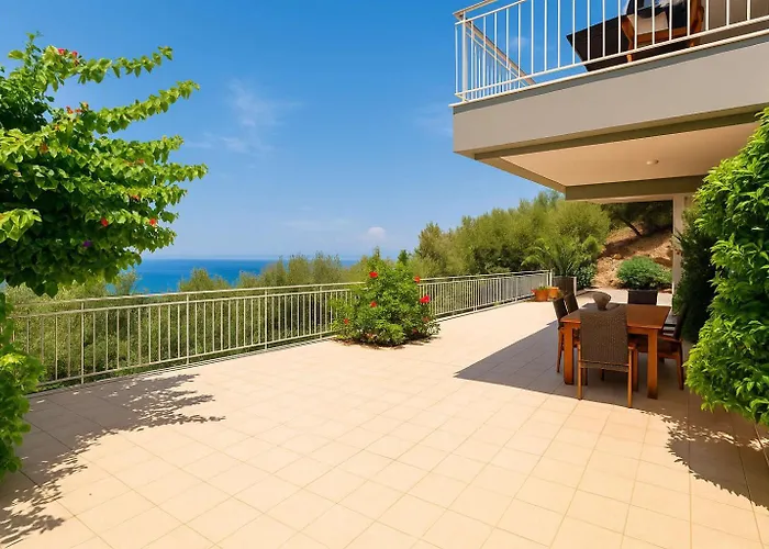 Semesterbostad Aigli Fully Equipped Getaway - Seaview Lux Retreat